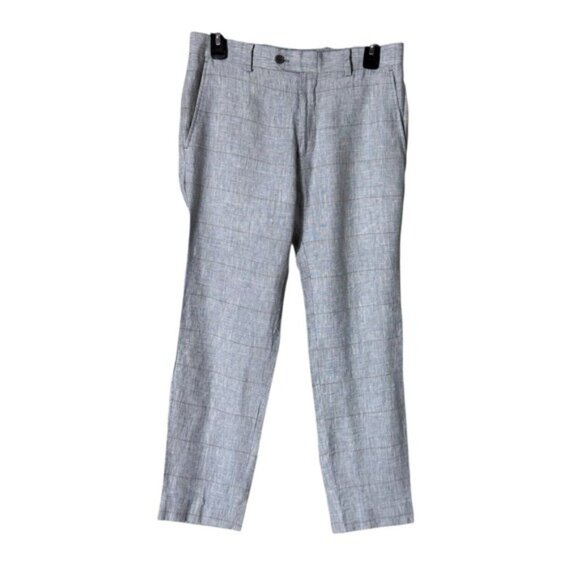 Bar III Mens Linen Slim Fit Pants Size 29 Preppy Grey Beachy Wedding Summer - Picture 1 of 7